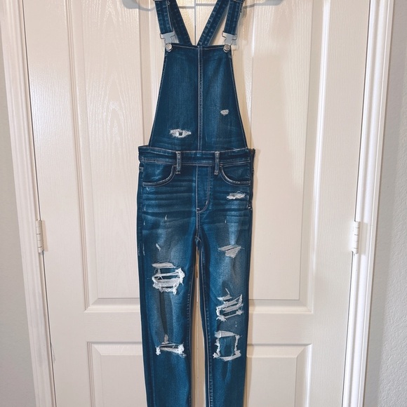 American Eagle Outfitters Denim - American Eagle Outfitters Super Stretch X Jegging Overall Distressed Size 2